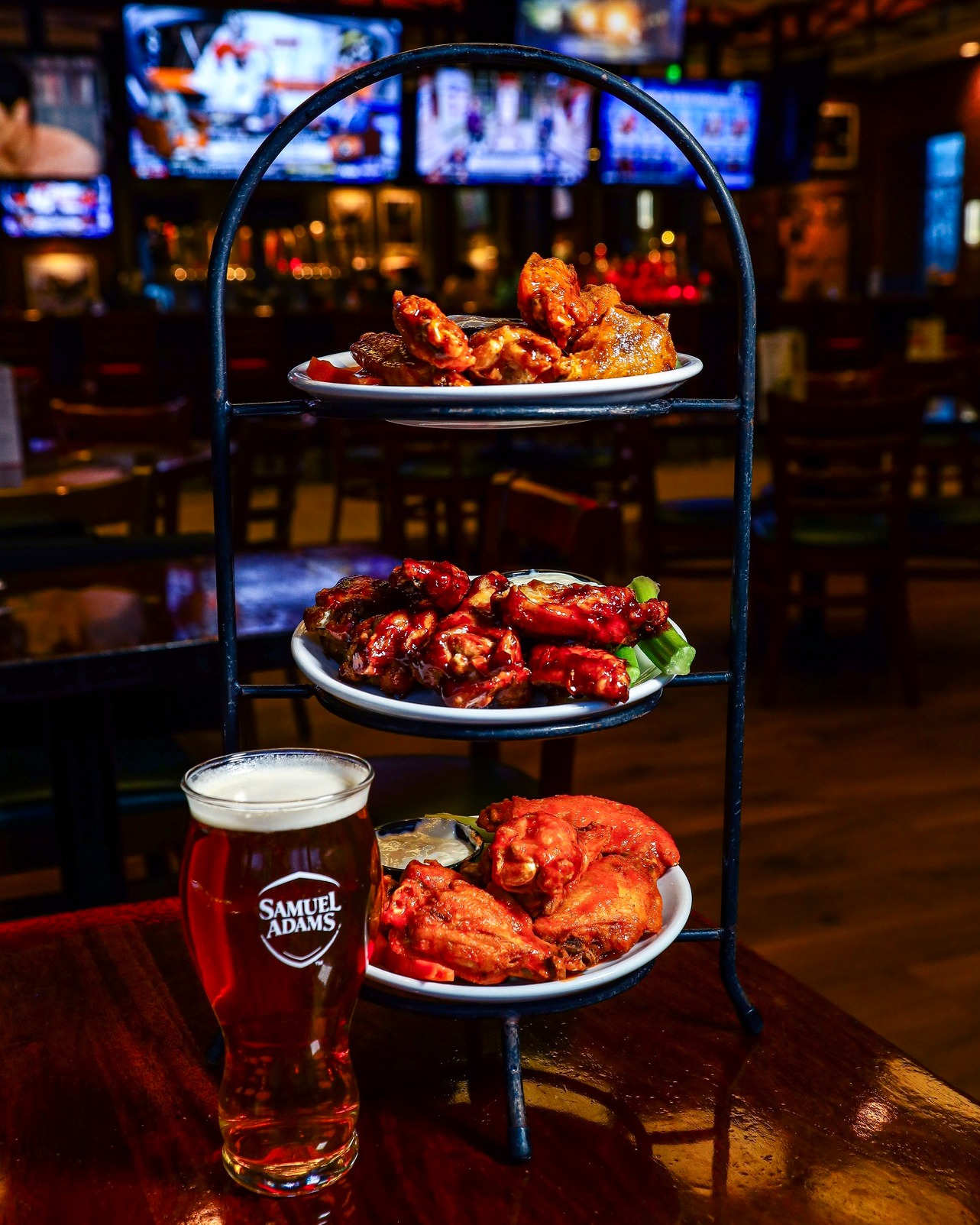 Stack up your Game Day right 🍗 Wings, towers, and cold beers waiting at Jake n JOES all November long.