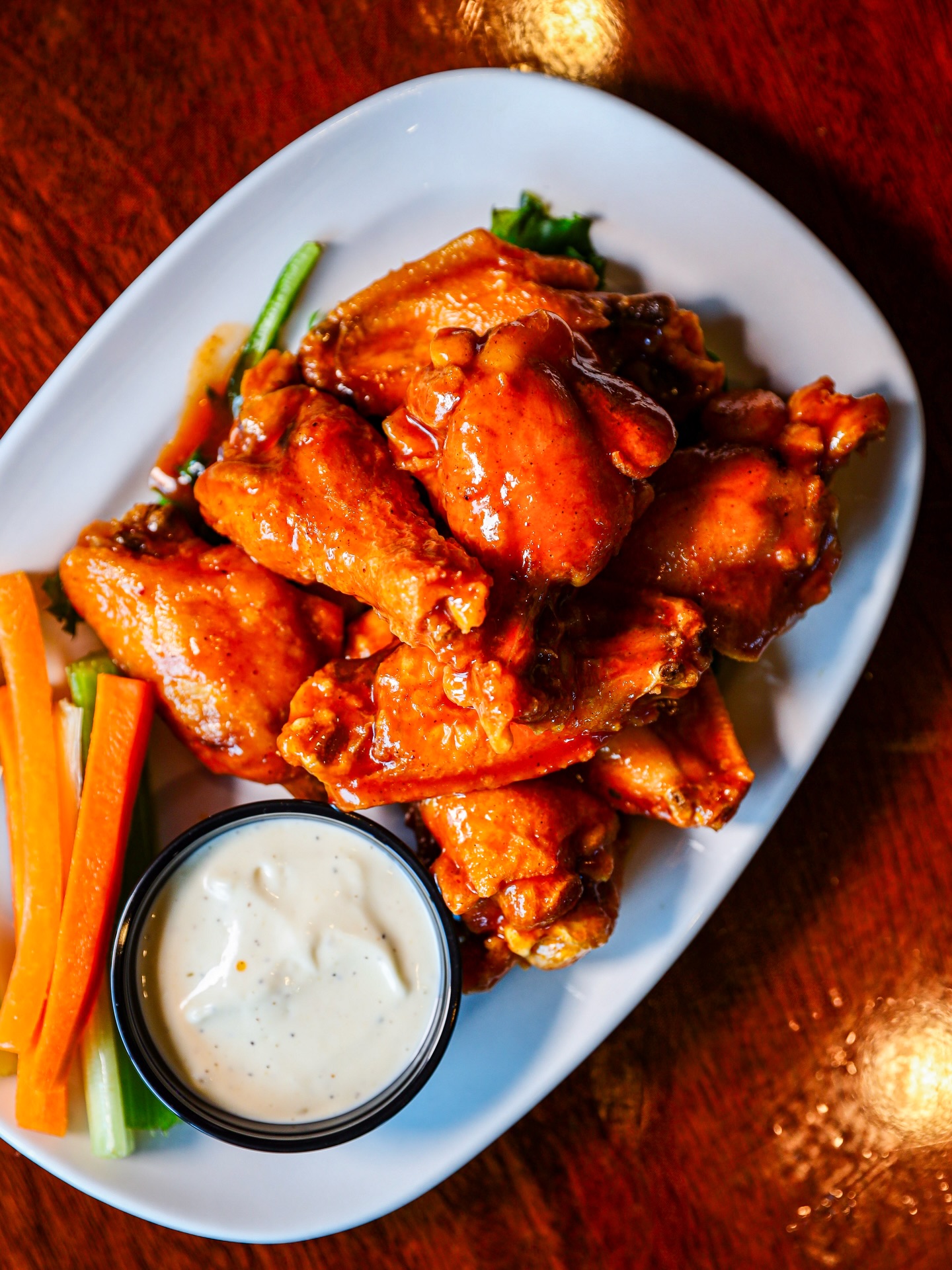 Relationship status: committed to the plate of wings 🍗

Half off wings every Thursday.