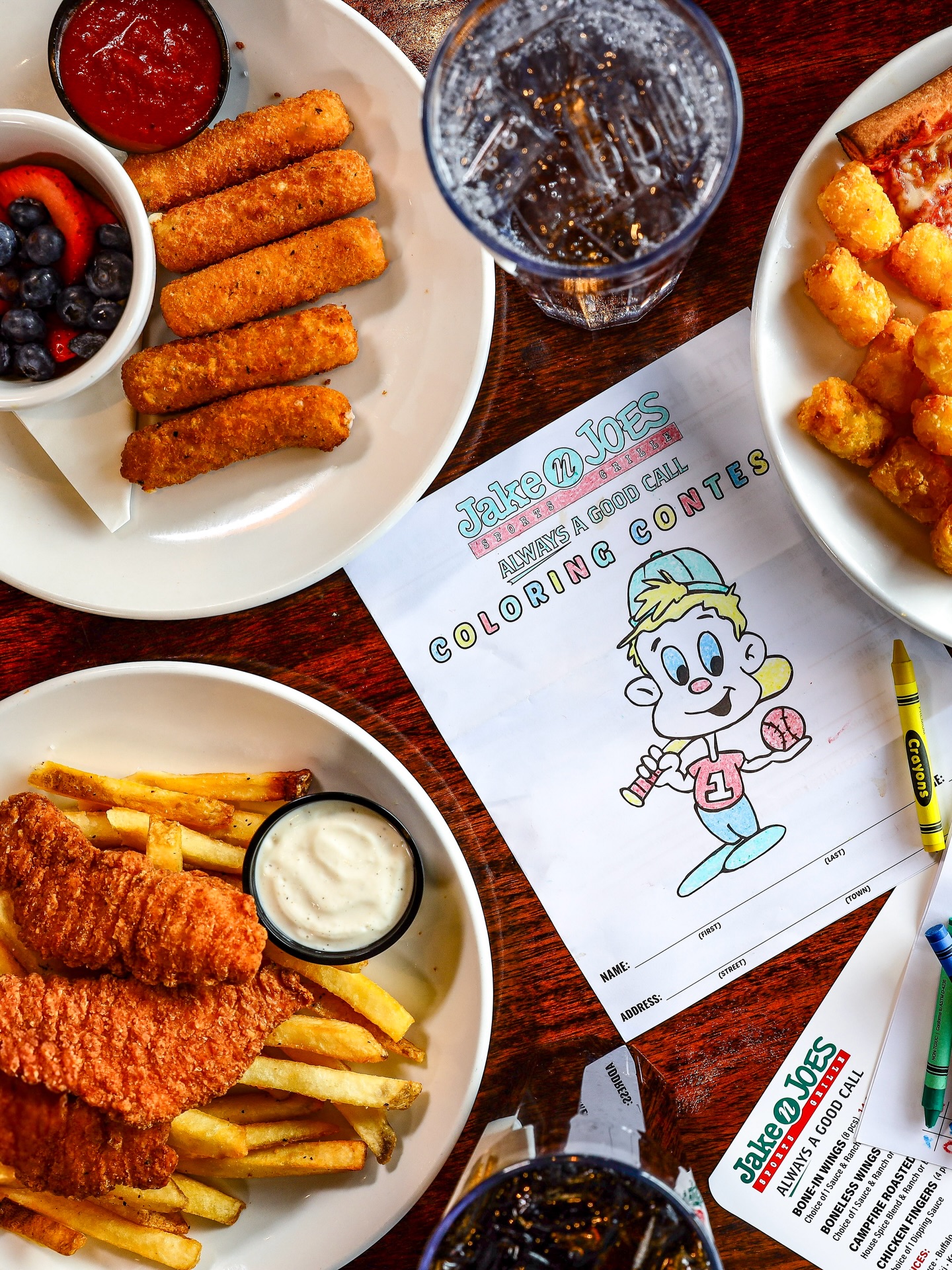 Game day for you, kids menu for them 😉