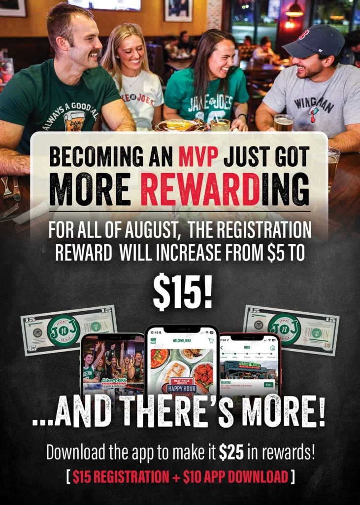Becoming an MVP just got more rewarding! For all of August, the registration reward will increase from $5 to $15! ...and there's more! Download the app to make it $25 in rewards! ($15 registration + $10 app download)